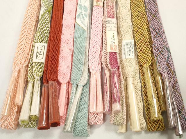 平和屋着物＊夏物　和装小物　帯締め10本セット　手組紐　金糸　逸品　未使用　DABC1076zzz