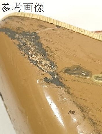 平和屋着物[]子供 女の子 ぽっくり下駄 畳表 御所車松文 金蒔絵 19.5cm 逸品 DABC1077zzz