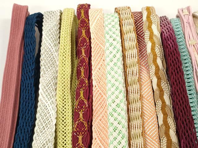 平和屋着物＊夏物　和装小物　帯締め20本セット　レース織　銀糸　逸品　DABC1091zzz