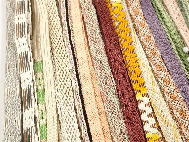 平和屋着物＊夏物　和装小物　帯締め20本セット　レース織　飾り付き　金糸　逸品　DABC1099zzz