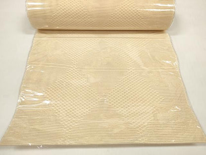 平和屋着物＊夏物 名古屋帯 帯反物 菱花紋紗 丁字色 未使用 DABC1143zzz