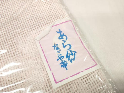平和屋着物＊夏物 名古屋帯 帯反物 あら紗 枝垂れ花紋紗 薄桜色 未使用 DABC1144zzz