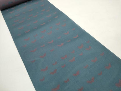 平和屋着物＊夏物 西陣 名古屋帯 帯反物 舞蝶文 ゑり善扱い 証紙付き 逸品 未使用 DABC1145zzz