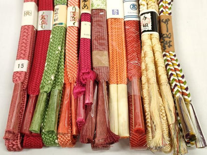平和屋着物●和装小物 帯締め10本セット 組紐 手組 鴨川組 角八つ組 金糸 高島屋扱い 逸品 未使用 DABC1186zzz