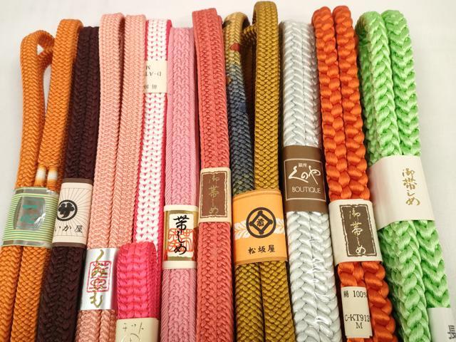平和屋着物●和装小物 帯締め10本セット 組紐 草木染 銀座くのや 松坂屋扱い 長尺あり 逸品 未使用 DABC1192zzz