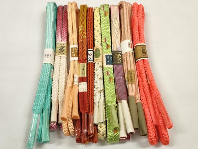 平和屋着物●和装小物 帯締め10本セット 手組紐 草木染 高麗組 冠組 金糸 そごう百貨店扱い 逸品 未使用 DABC1193zzz