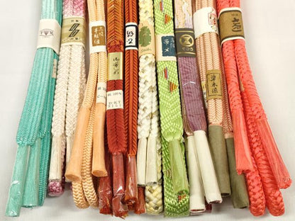 平和屋着物●和装小物 帯締め10本セット 手組紐 草木染 高麗組 冠組 金糸 そごう百貨店扱い 逸品 未使用 DABC1193zzz