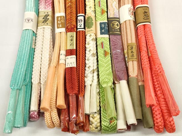 平和屋着物●和装小物 帯締め10本セット 手組紐 草木染 高麗組 冠組 金糸 そごう百貨店扱い 逸品 未使用 DABC1193zzz