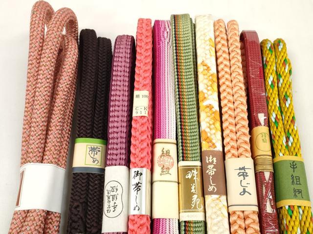 平和屋着物●和装小物 帯締め10本セット 手組紐 鎌倉組 逸品 未使用 DABC1194zzz