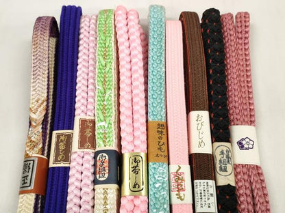 平和屋着物●和装小物 帯締め10本セット 手組紐 菊唐組20玉 金糸 逸品 未使用 DABC1198zzz