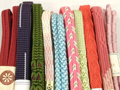 平和屋着物●和装小物 帯締め10本セット 組紐 冠組 金糸 逸品 未使用 DABC1199zzz