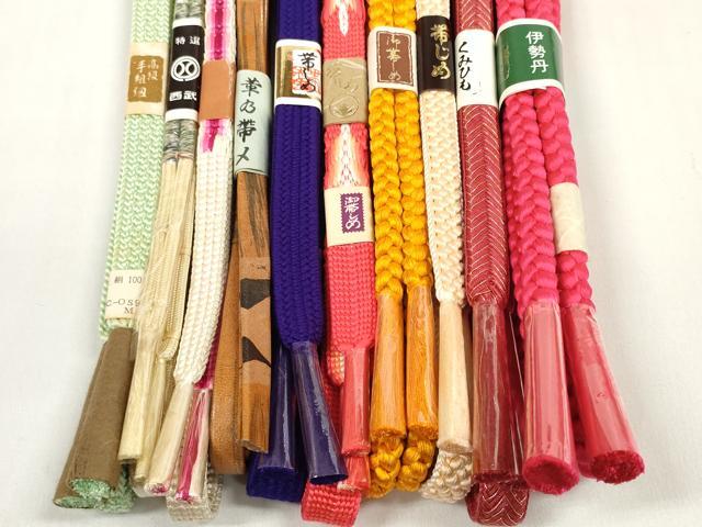 平和屋着物●和装小物 帯締め10本セット 手組紐 組紐 レザー 金糸 西武・伊勢丹扱い 逸品 未使用 DABC1200zzz