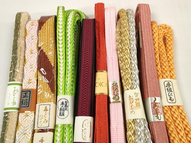 平和屋着物●和装小物 帯締め10本セット 礼装用 組紐 高麗組 角源氏組 金銀糸 逸品 未使用 DABC1201zzz