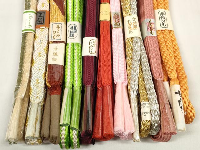 平和屋着物●和装小物 帯締め10本セット 礼装用 組紐 高麗組 角源氏組 金銀糸 逸品 未使用 DABC1201zzz