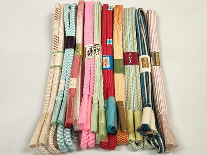 平和屋着物●和装小物 帯締め10本セット 手組紐 組紐 さが美扱い 逸品 未使用 DABC1202zzz