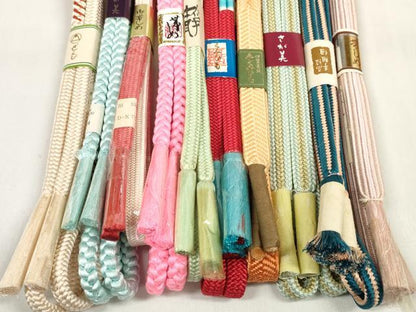 平和屋着物●和装小物 帯締め10本セット 手組紐 組紐 さが美扱い 逸品 未使用 DABC1202zzz