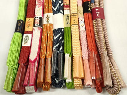 平和屋着物●和装小物 帯締め10本セット 組紐 草木染 笹浪組 奈良組 金糸 さが美扱い 逸品 未使用 DABC1203zzz