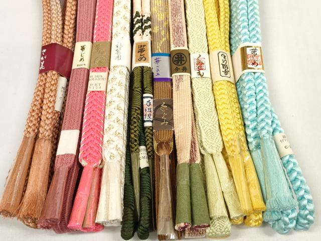 平和屋着物●和装小物 帯締め10本セット 礼装用 手組紐 高麗組 鴨川組 金糸 さが美扱い 逸品 未使用 DABC1206zzz