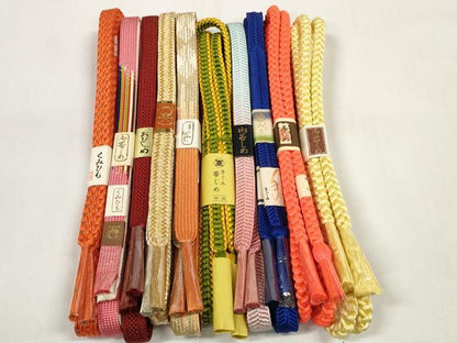平和屋着物●和装小物 帯締め10本セット 礼装用 手組紐 高麗組 笹浪組 金銀糸 逸品 未使用 DABC1208zzz