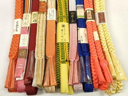 平和屋着物●和装小物 帯締め10本セット 礼装用 手組紐 高麗組 笹浪組 金銀糸 逸品 未使用 DABC1208zzz