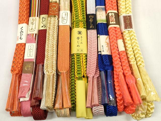 平和屋着物●和装小物 帯締め10本セット 礼装用 手組紐 高麗組 笹浪組 金銀糸 逸品 未使用 DABC1208zzz