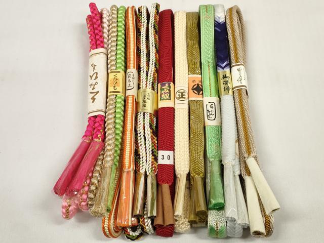 平和屋着物●和装小物 帯締め10本セット 組紐 金糸 逸品 未使用 DABC1211zzz