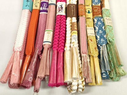 平和屋着物●和装小物 帯締め10本セット 手組 笹浪組 金糸 めいくやまと 逸品 未使用 DABC1212zzz