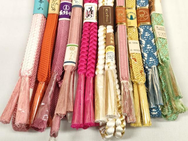 平和屋着物●和装小物 帯締め10本セット 手組 笹浪組 金糸 めいくやまと 逸品 未使用 DABC1212zzz