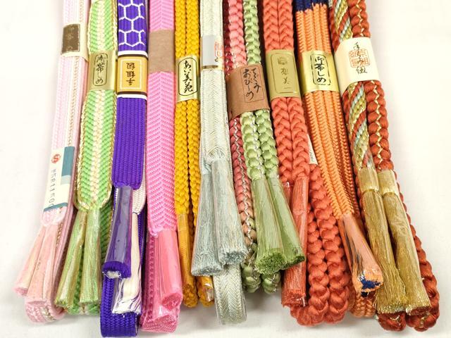 平和屋着物●和装小物 帯締め10本セット 手組紐 高麗組 笹浪組 亀甲柄 金銀糸 逸品 未使用 DABC1215zzz