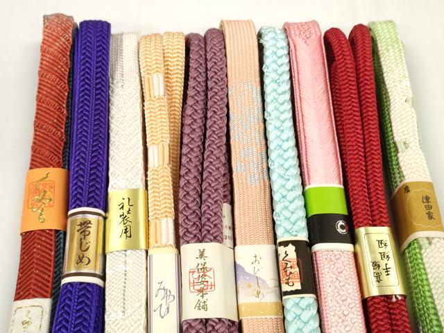 平和屋着物●和装小物 帯締め10本セット 礼装用 高麗組 笹浪組 手組紐 金銀糸 美保姿本舗 近鉄百貨店扱い 逸品 未使用 DABC1217zzz