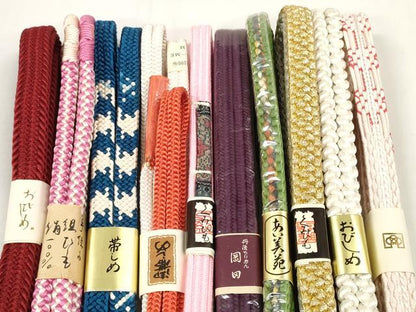 平和屋着物●和装小物 帯締め10本セット 礼装用 組紐 冠組 金銀糸 逸品 未使用 DABC1219zzz
