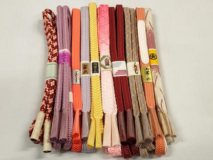 平和屋着物●和装小物 帯締め10本セット 組紐 金糸 大丸扱い 逸品 未使用 DABC1220zzz