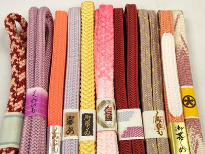 平和屋着物●和装小物 帯締め10本セット 組紐 金糸 大丸扱い 逸品 未使用 DABC1220zzz