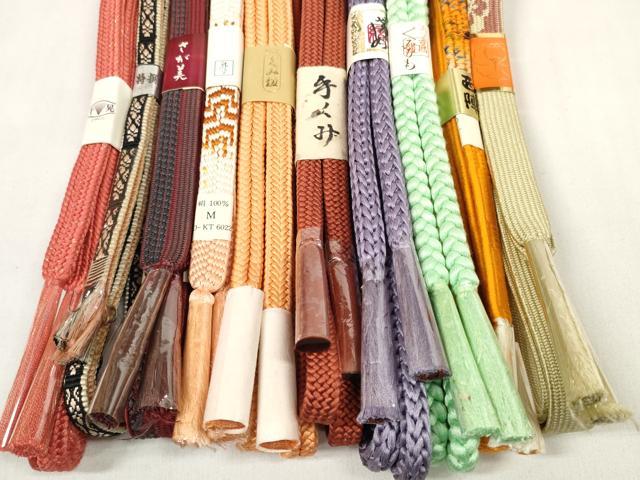 平和屋着物●和装小物 帯締め10本セット 西陣 組紐 高麗組 冠組 金糸 さが美扱い 逸品 未使用 DABC1223zzz