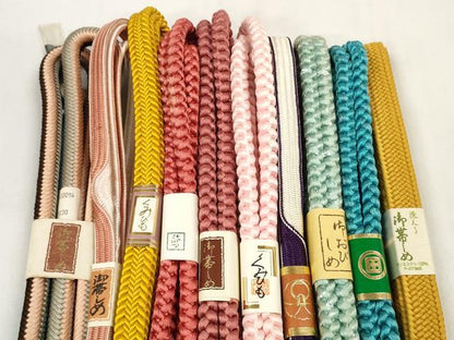 平和屋着物●和装小物 帯締め10本セット 組紐 奈良組 素材色々 未使用 DABC1225zzz