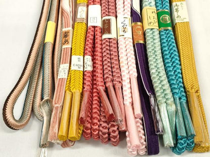 平和屋着物●和装小物 帯締め10本セット 組紐 奈良組 素材色々 未使用 DABC1225zzz