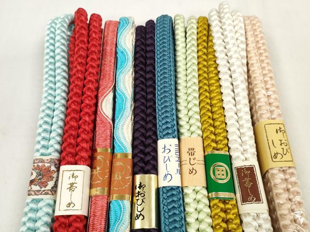 平和屋着物●和装小物 帯締め10本セット 素材色々 未使用 DABC1227zzz