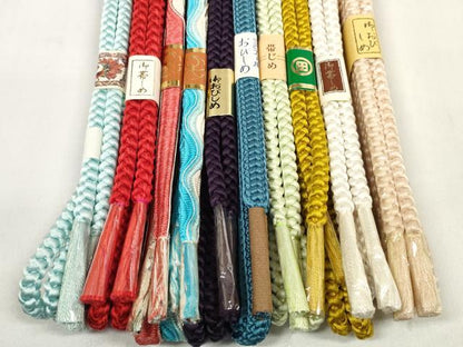 平和屋着物●和装小物 帯締め10本セット 素材色々 未使用 DABC1227zzz