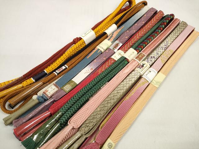 平和屋着物●和装小物　帯締め10本セット　組紐　高麗組　笹浪組　金糸　逸品　未使用　DABC1229zzz