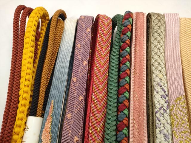 平和屋着物●和装小物　帯締め10本セット　組紐　高麗組　笹浪組　金糸　逸品　未使用　DABC1229zzz