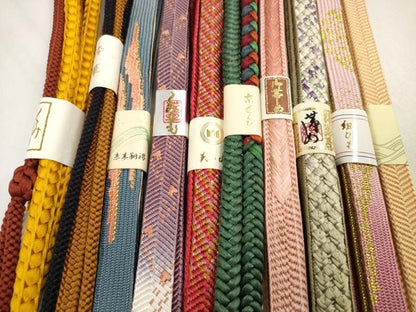 平和屋着物●和装小物　帯締め10本セット　組紐　高麗組　笹浪組　金糸　逸品　未使用　DABC1229zzz