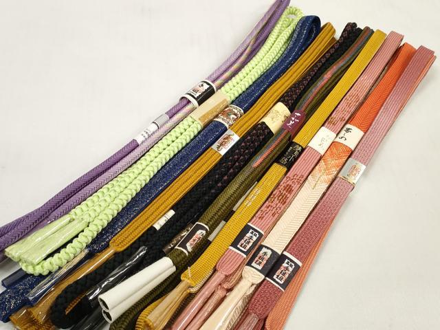 平和屋着物●和装小物 帯締め10本セット 組紐 高麗組 笹浪組 奈良組 冠組 金糸 さが美扱い 逸品 未使用 DABC1230zzz