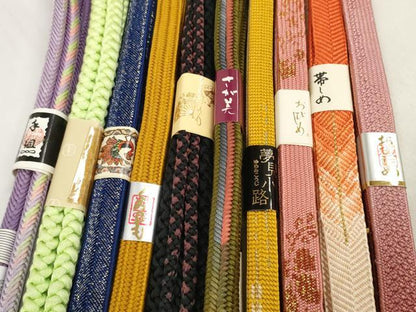 平和屋着物●和装小物 帯締め10本セット 組紐 高麗組 笹浪組 奈良組 冠組 金糸 さが美扱い 逸品 未使用 DABC1230zzz