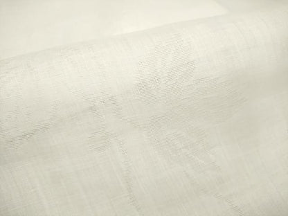 平和屋着物＊夏物 長襦袢 反物 着尺 枝葉紋紗 生成り色 小千谷織物謹製 麻 逸品 未使用 DABC1235zzz
