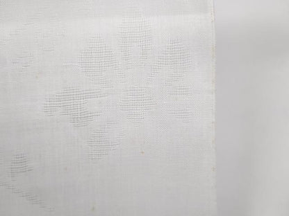 平和屋着物＊夏物 長襦袢 反物 着尺 花紋紗 生成り色 麻 逸品 未使用 DABC1236zzz