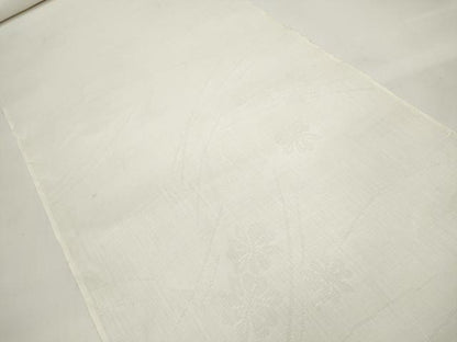 平和屋着物＊夏物 長襦袢 反物 着尺 舞花紋紗 生成り色 麻 逸品 未使用 DABC1238zzz