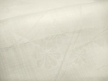 平和屋着物＊夏物 長襦袢 反物 着尺 舞花紋紗 生成り色 麻 逸品 未使用 DABC1238zzz
