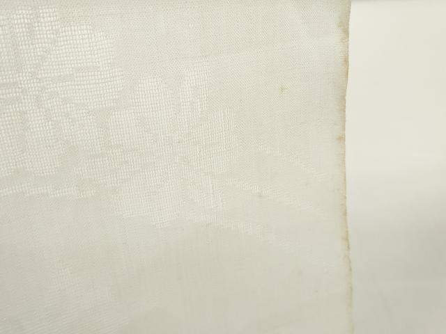 平和屋着物＊夏物 長襦袢 反物 着尺 舞花紋紗 生成り色 麻 逸品 未使用 DABC1238zzz