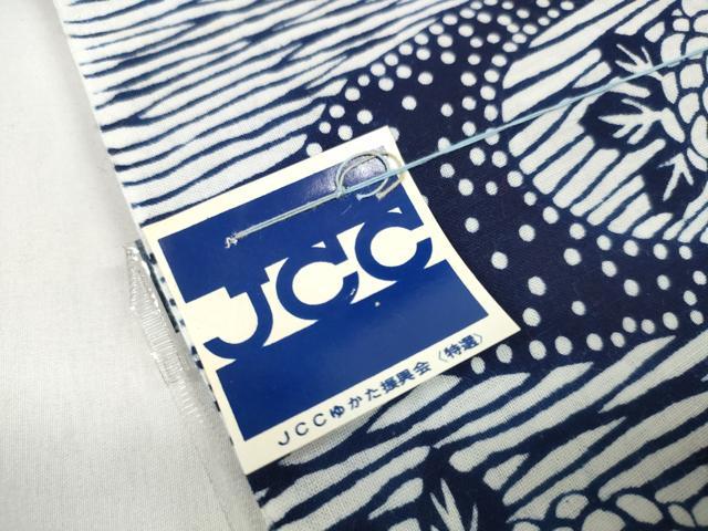 平和屋着物＊夏物 浴衣 反物 着尺 流水菊文 綿 未使用 DABC1245zzz