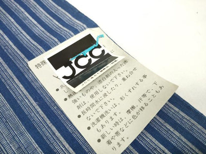 平和屋着物＊夏物　浴衣　反物　着尺　杜若　カキツバタ　コーマ糸使用　綿　未使用　DABC1246zzz